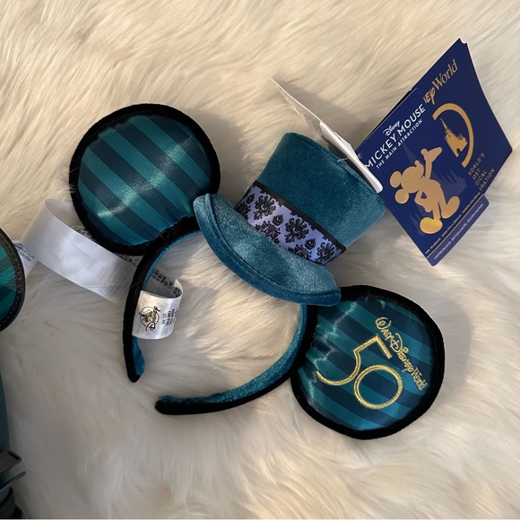 Disneyland Disney Haunted Mansion Loungefly backpack bag & matching Mouse ears - Picture 2 of 5